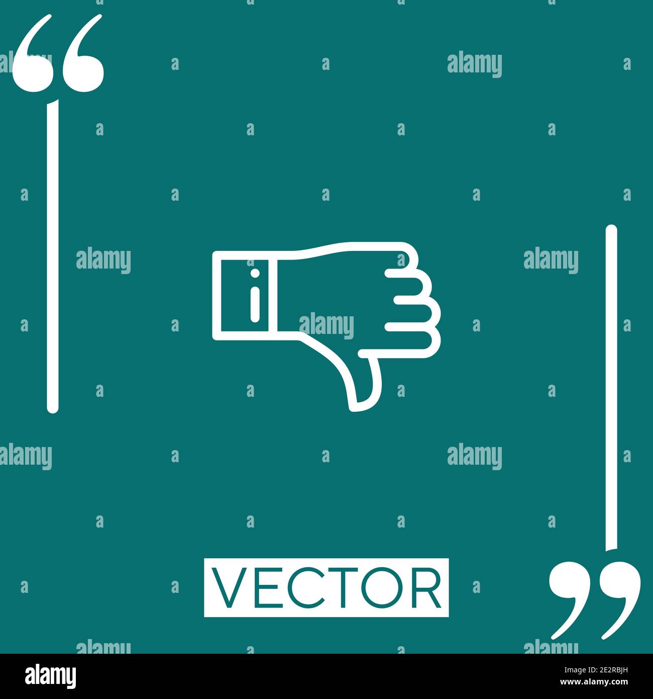 dislike vector icon Linear icon. Editable stroke line Stock Vector