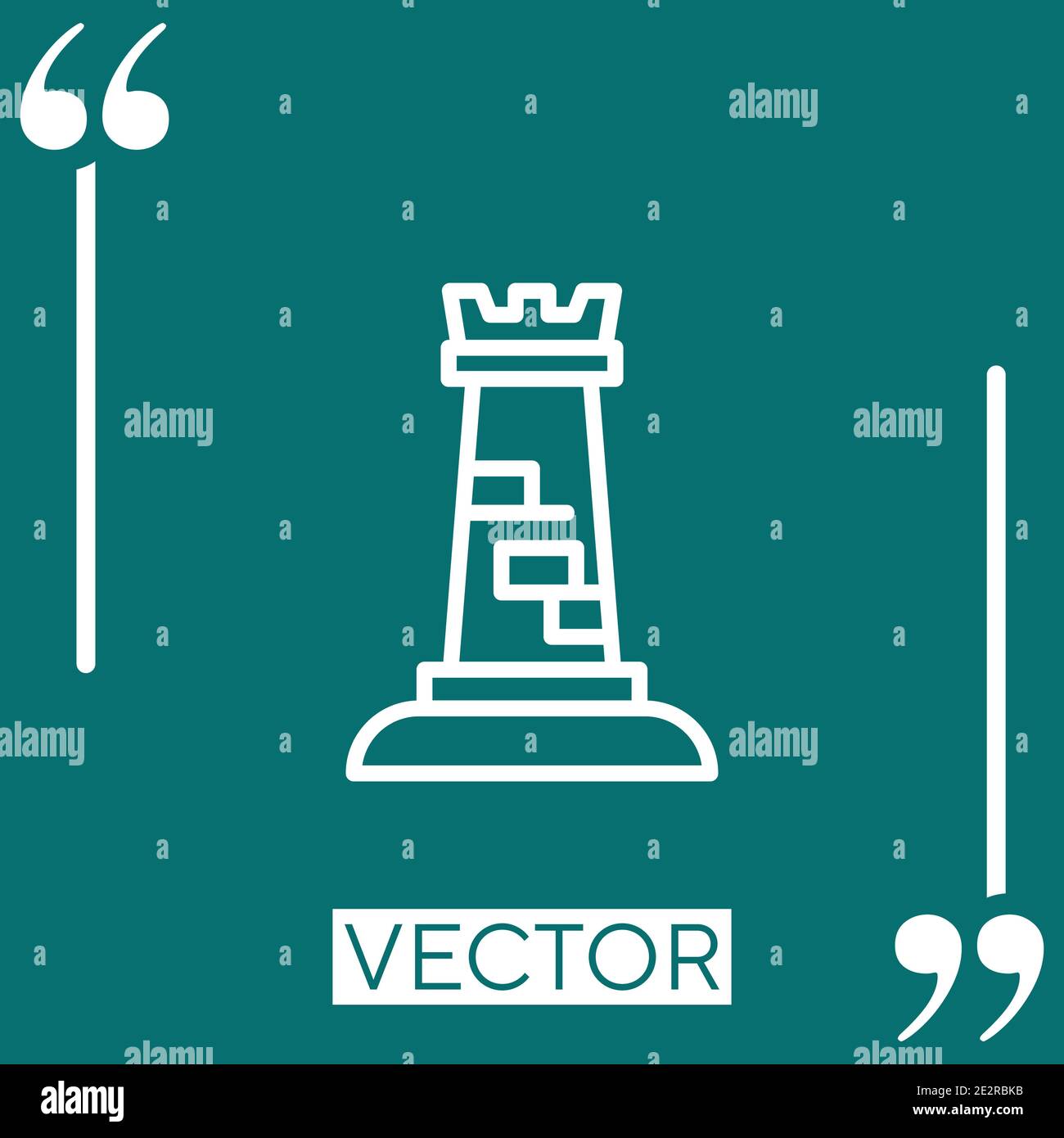 chess vector icon Linear icon. Editable stroke line Stock Vector Image ...