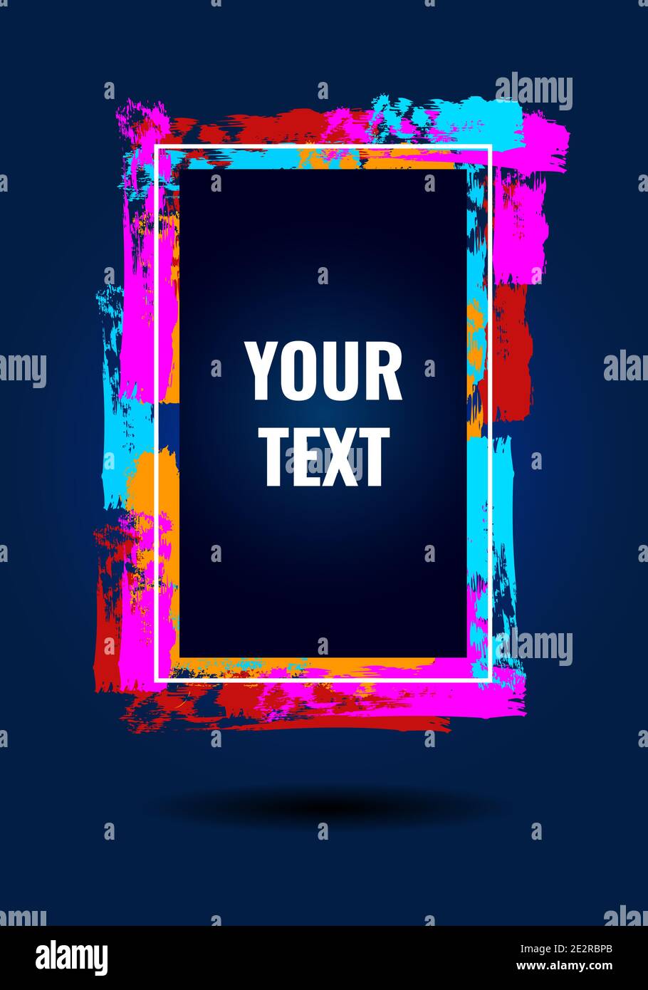 Vertical abstract vector neon, fluid poster illustration for design. Stock Vector