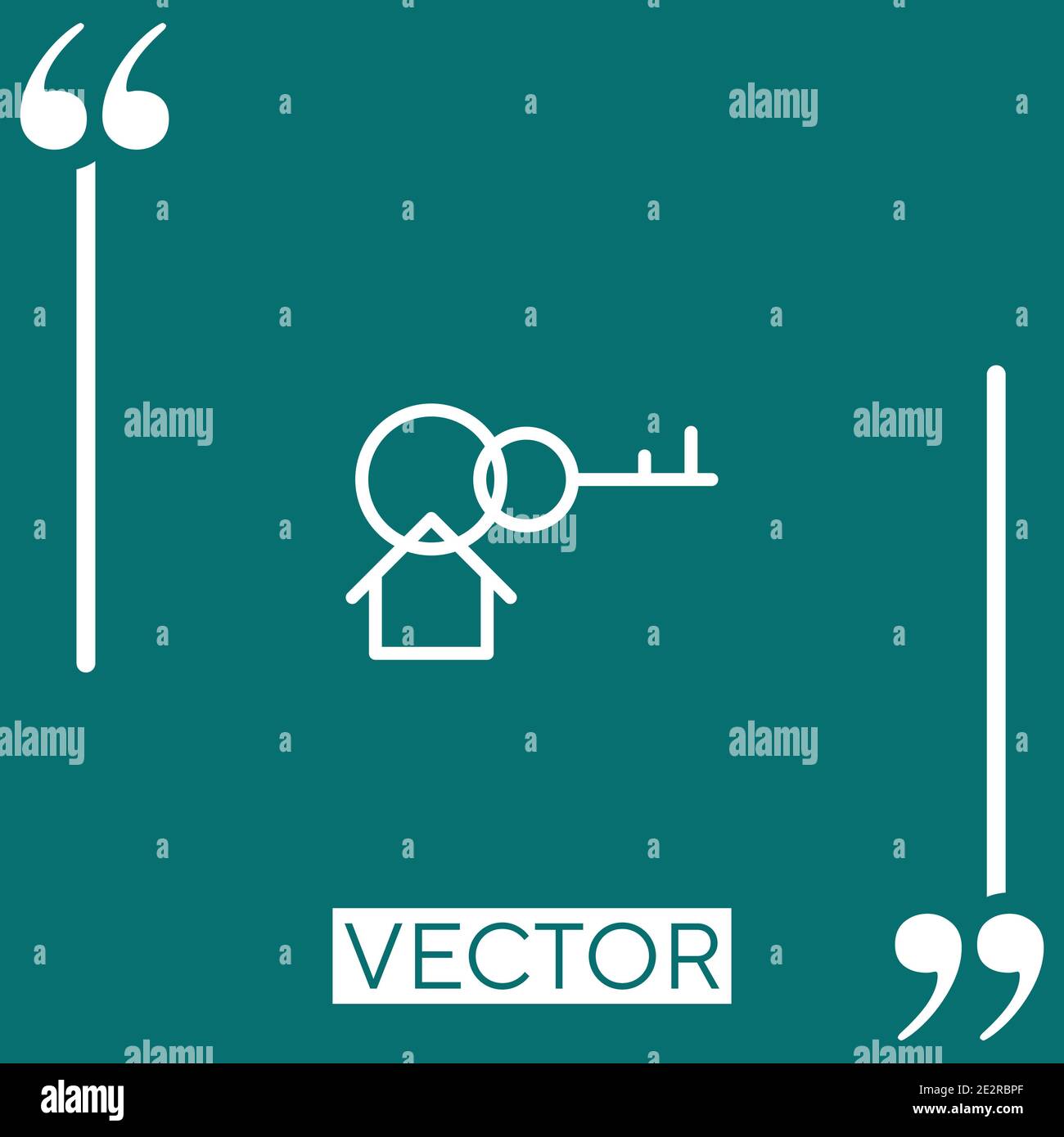 house key vector icon Linear icon. Editable stroke line Stock Vector