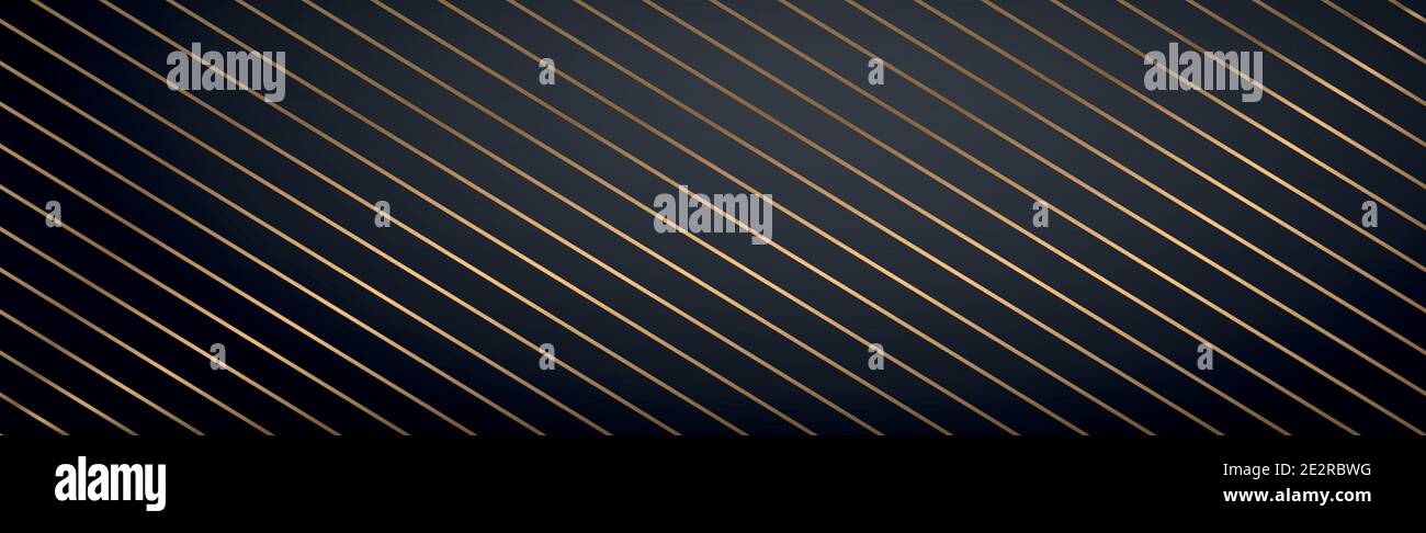 Abstract golden lines on a black background - Vector illustration Stock ...