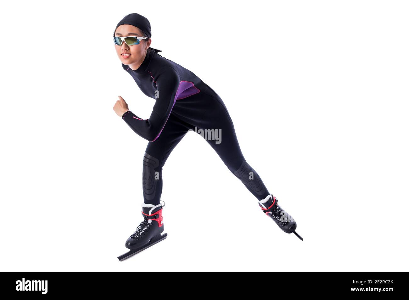 woman ice speed skating Stock Photo Alamy