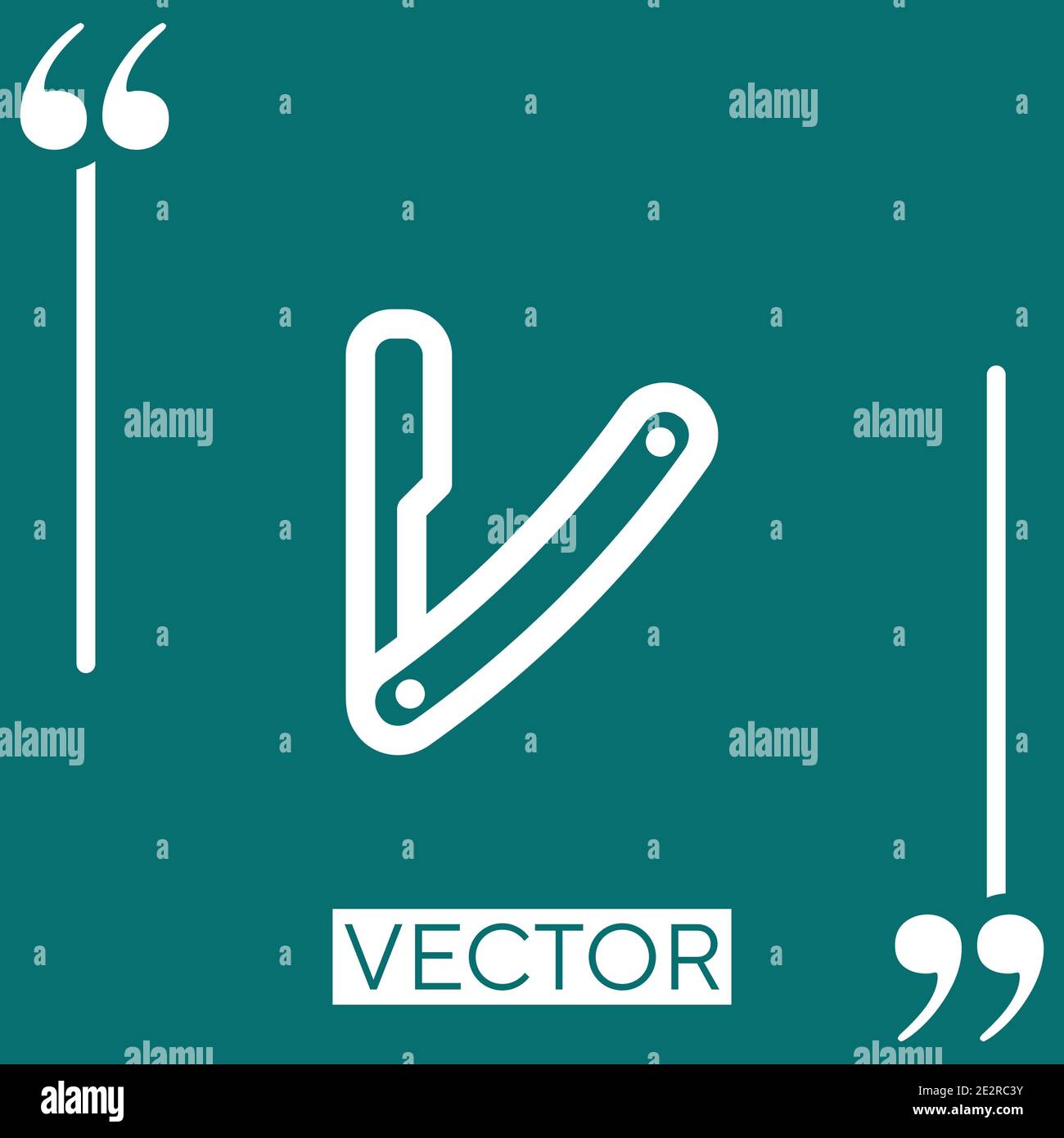 razor vector icon Linear icon. Editable stroke line Stock Vector