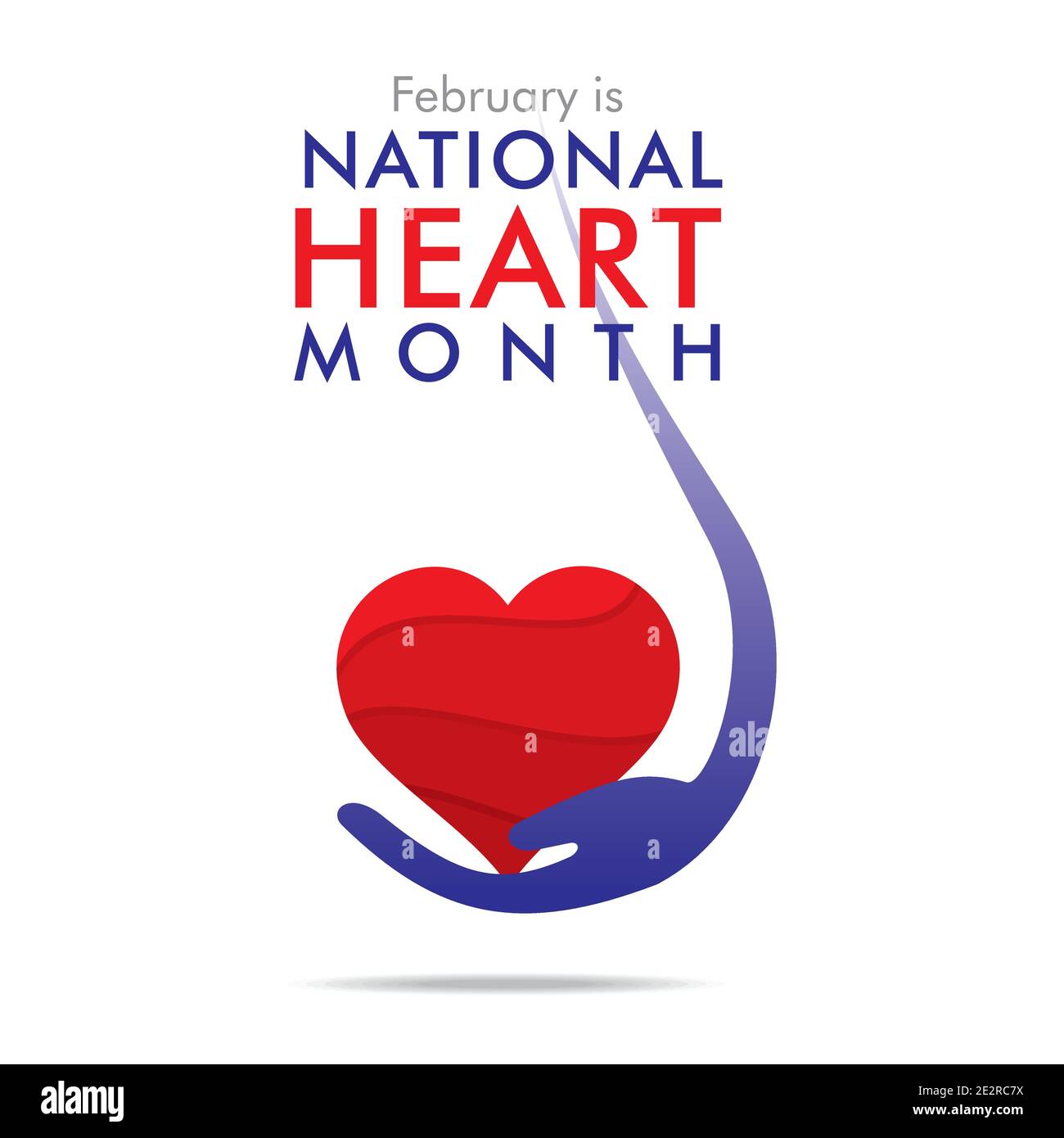 vector illustration of february is american heart month concept design
