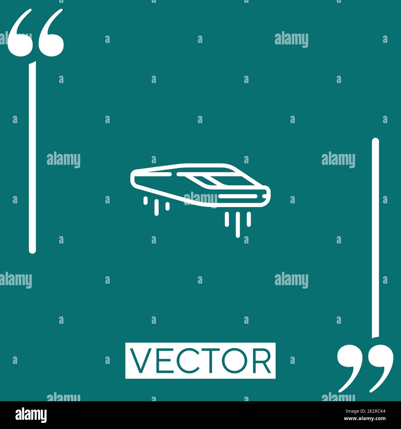 flying car vector icon Linear icon. Editable stroke line Stock Vector ...