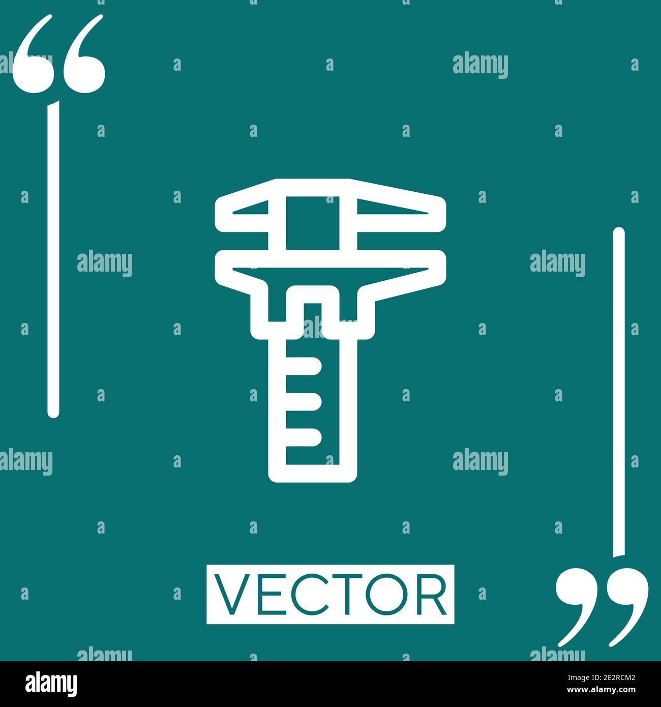 caliper vector icon Linear icon. Editable stroked line Stock Vector
