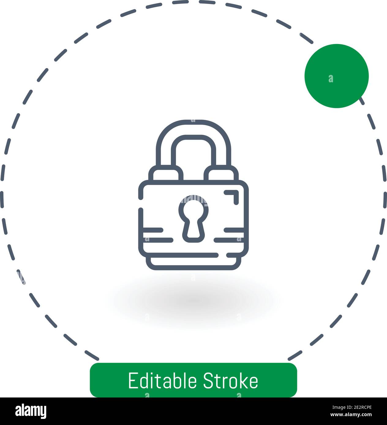 lock vector icon editable stroke outline icons for web and mobile Stock ...