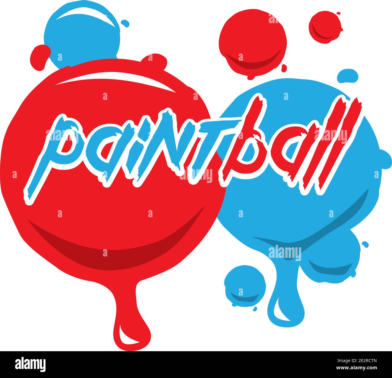 Vector logo for paintball and airsoft game Stock Vector