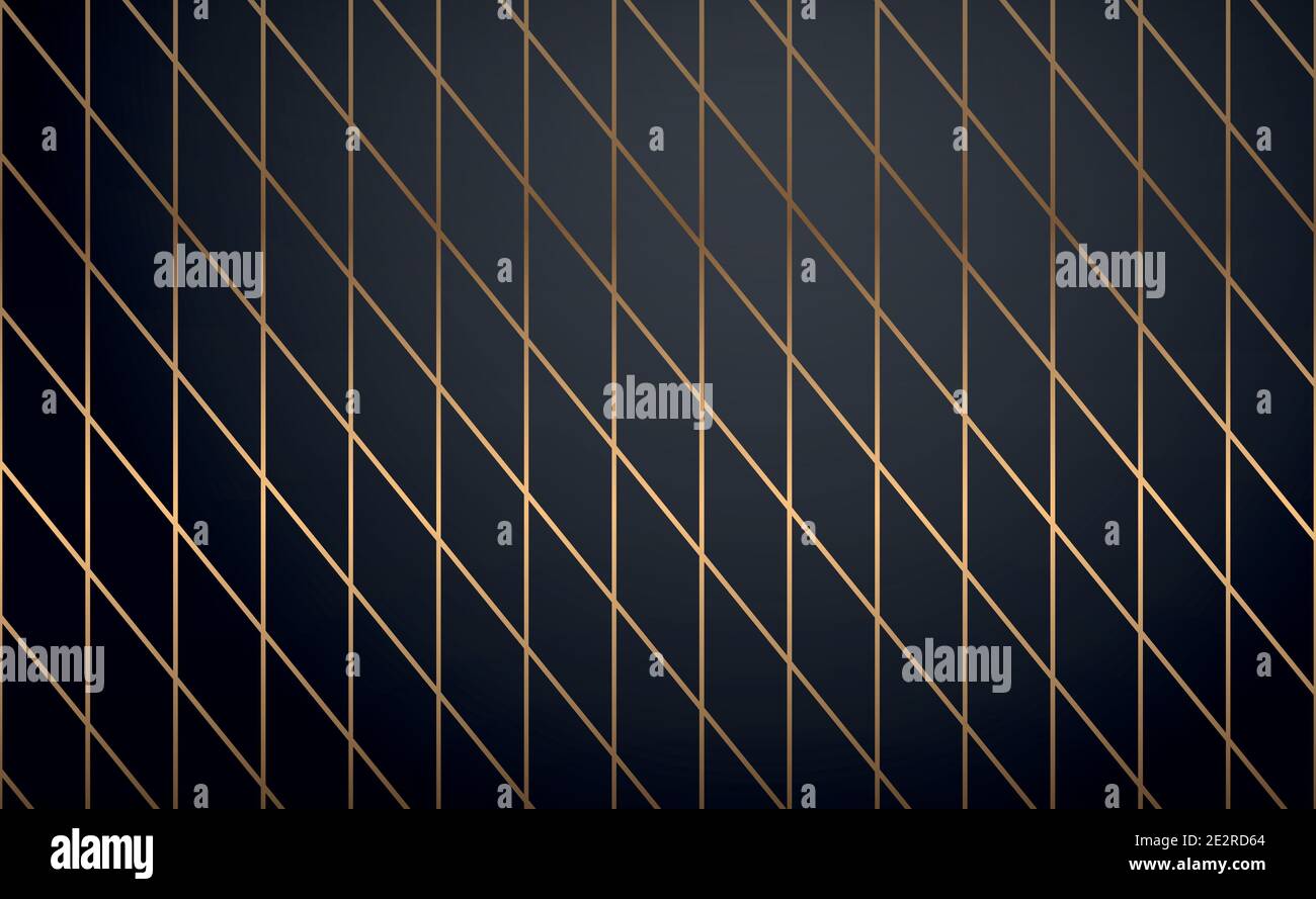 Abstract golden lines on a black background - Vector illustration Stock ...