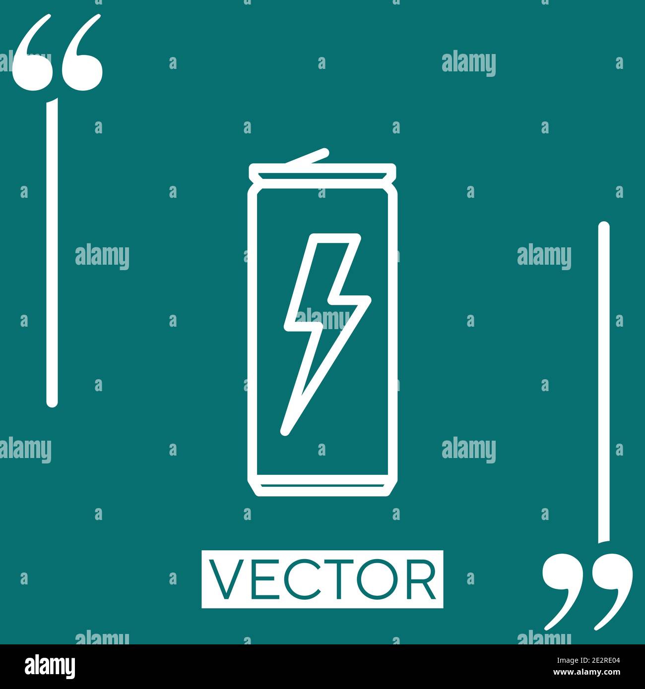 energy drink vector icon Linear icon. Editable stroke line Stock Vector
