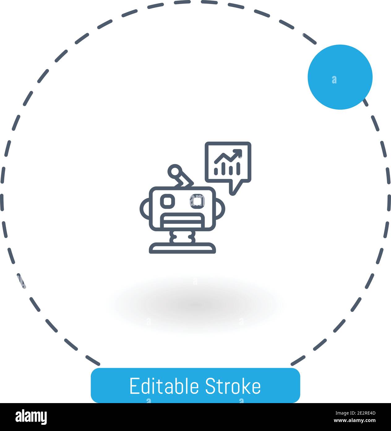 prediction vector icon editable stroke outline icons for web and mobile Stock Vector