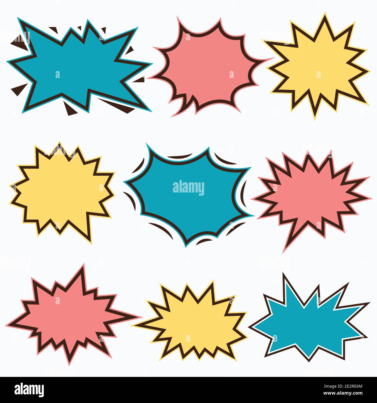 Set Of Speech Thought Bubbles Stock Vector Image & Art - Alamy