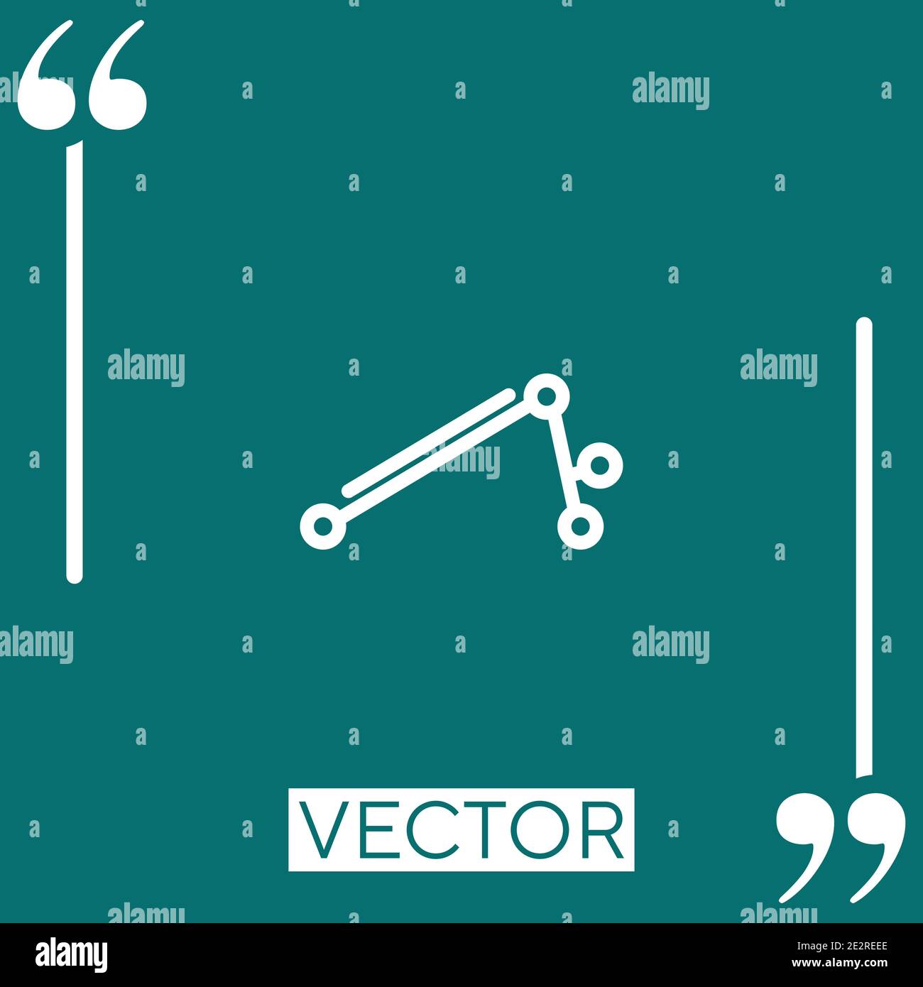 press simulator vector icon Linear icon. Editable stroke line Stock Vector
