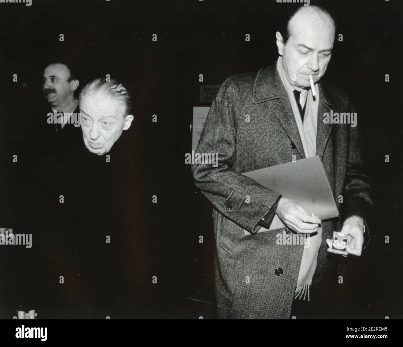 Italian magnate, private banker and the CEO of Mediobanca Vincenzo Maranghi and Enrico Cuccia, 2000s Stock Photo