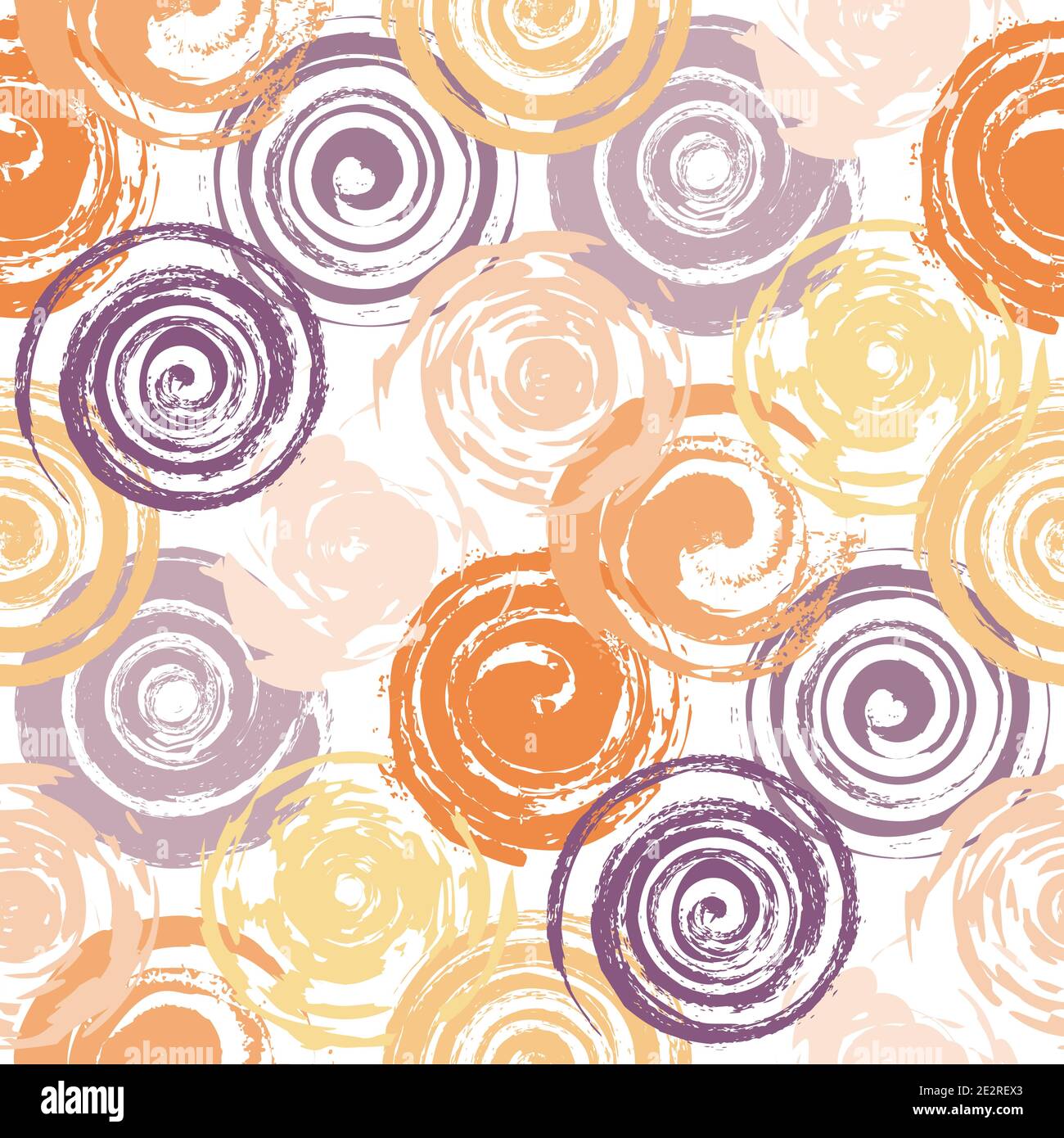 Grunge Red Spiral Seamless Stock Vector