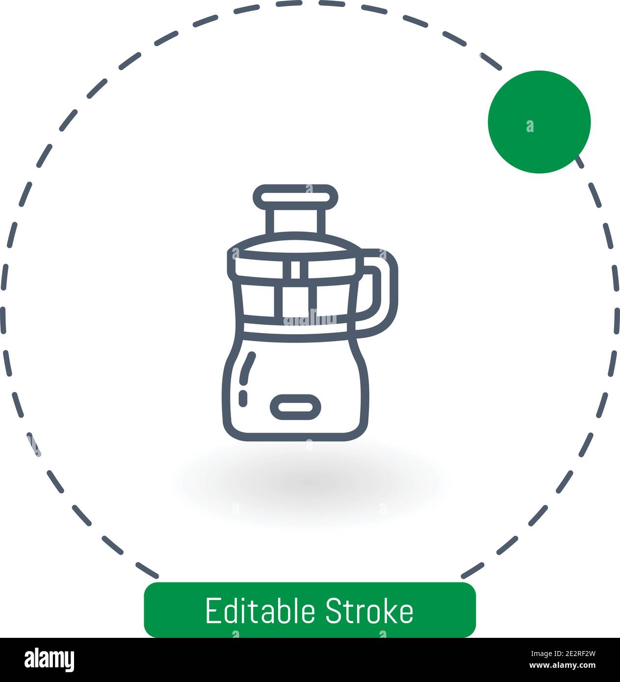 food processor vector icon editable stroke outline icons for web and mobile Stock Vector