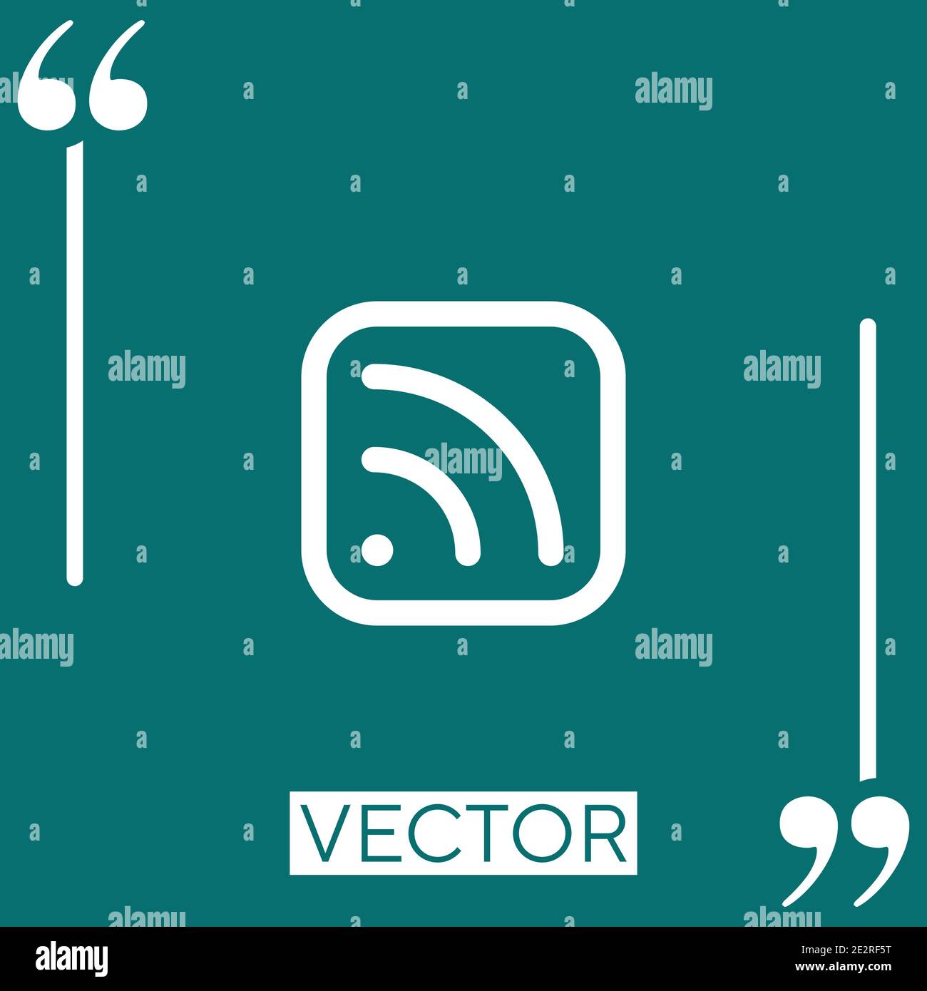 rss vector icon Linear icon. Editable stroked line Stock Vector