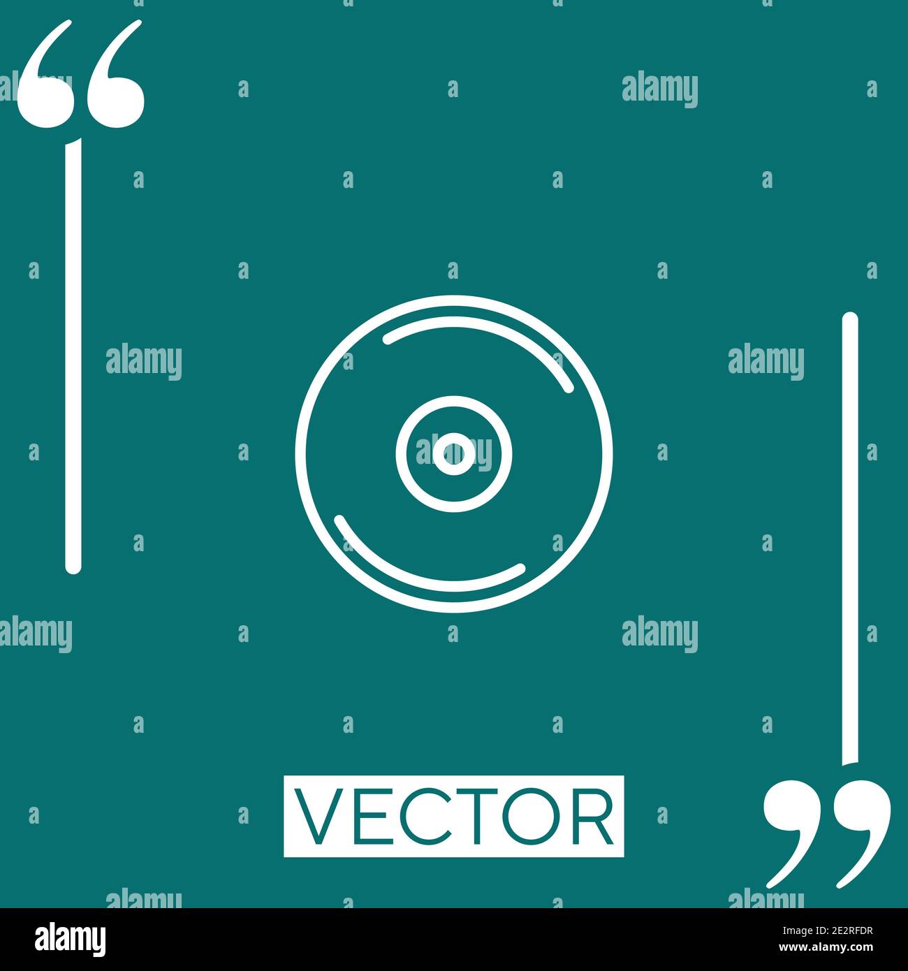 cd vector icon Linear icon. Editable stroke line Stock Vector Image ...