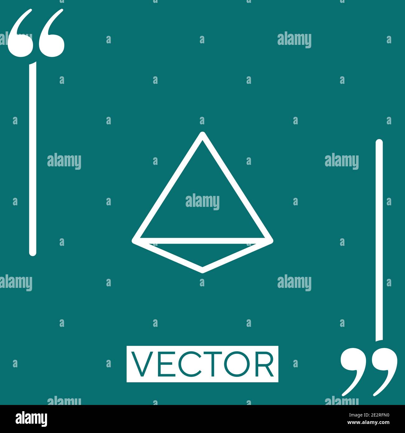tetrahedron vector icon Linear icon. Editable stroke line Stock Vector