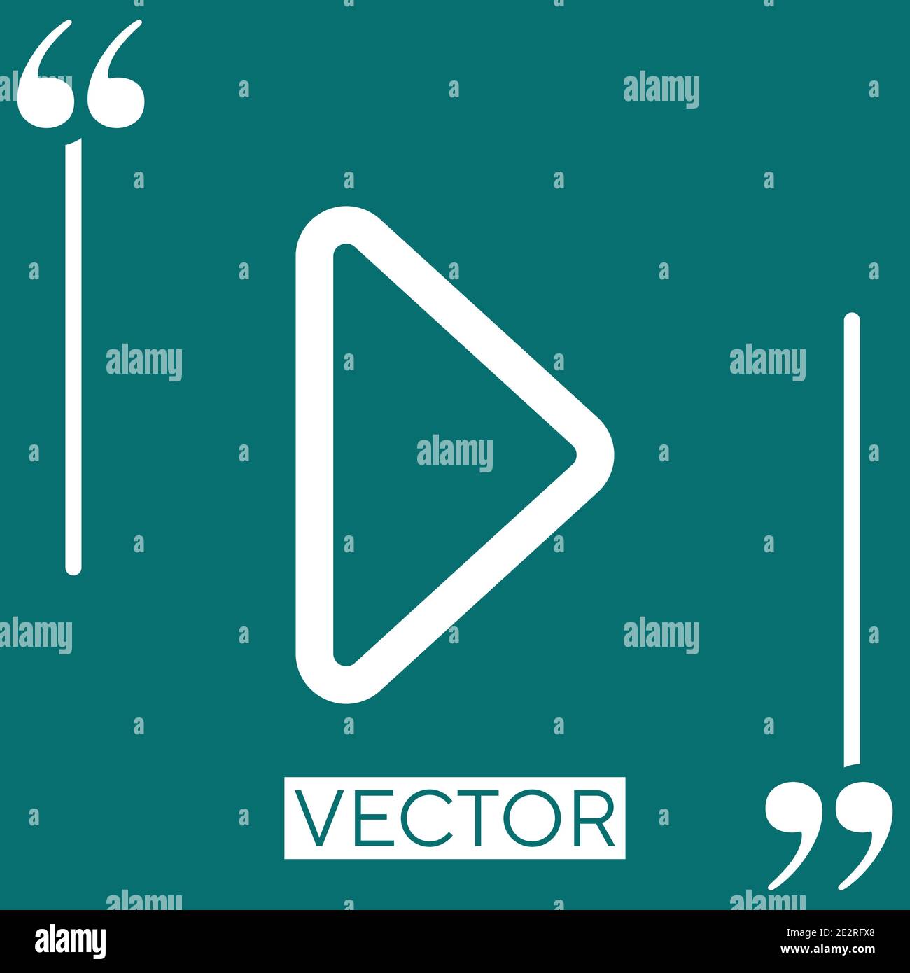 play triangle outline vector icon Linear icon. Editable stroke line Stock Vector