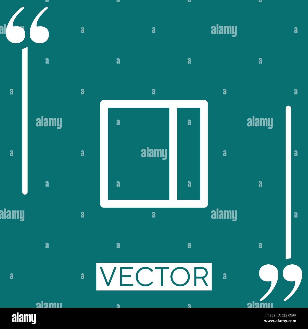 sidebar vector icon Linear icon. Editable stroke line Stock Vector