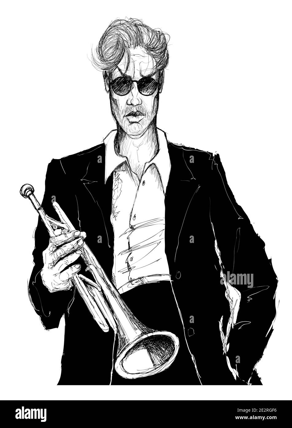 Skill musician man trumpet Stock Vector Images Alamy