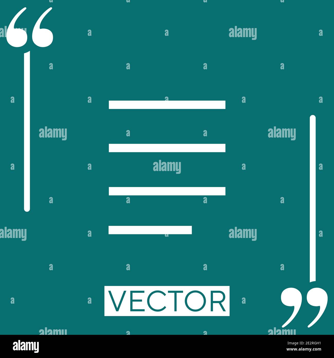 align vector icon Linear icon. Editable stroke line Stock Vector