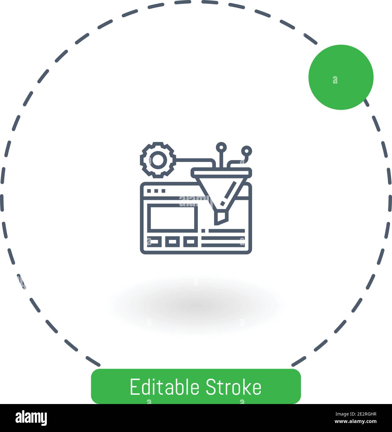 algorithm vector icon editable stroke outline icons for web and mobile ...