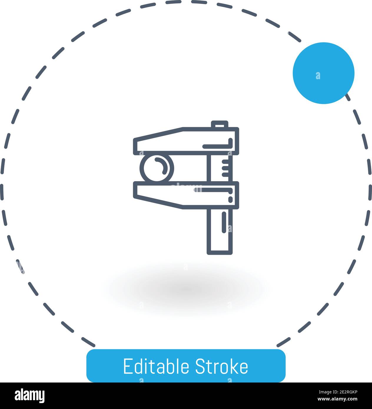 caliper vector icon editable stroke outline icons for web and mobile Stock Vector