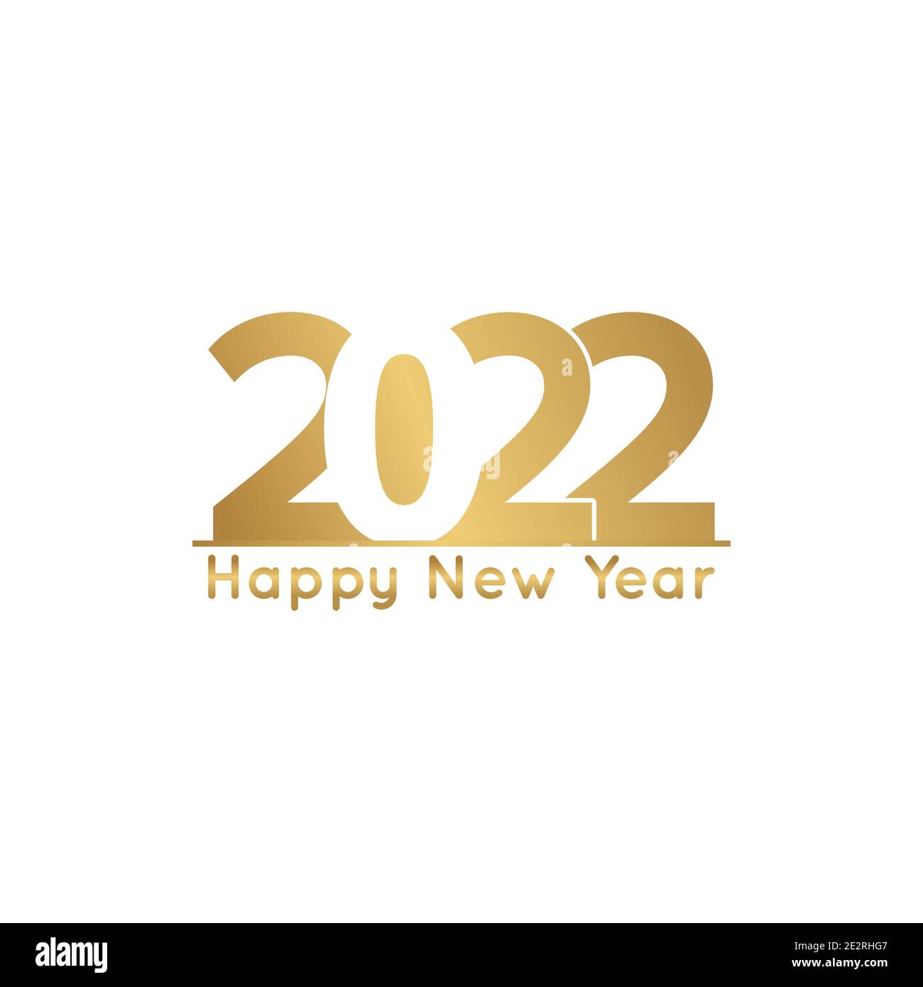 2022 vector illustration letter type icon, happy new year 2022 logo design Stock Vector