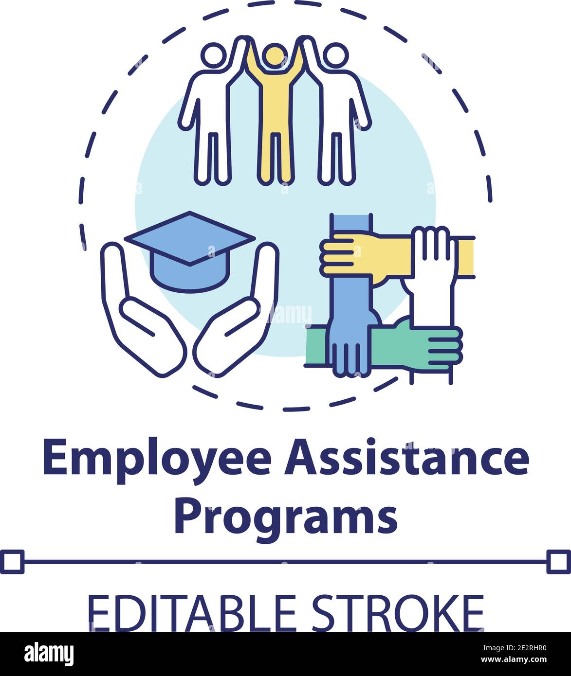 Employee assistance programs concept icon Stock Vector Image & Art - Alamy