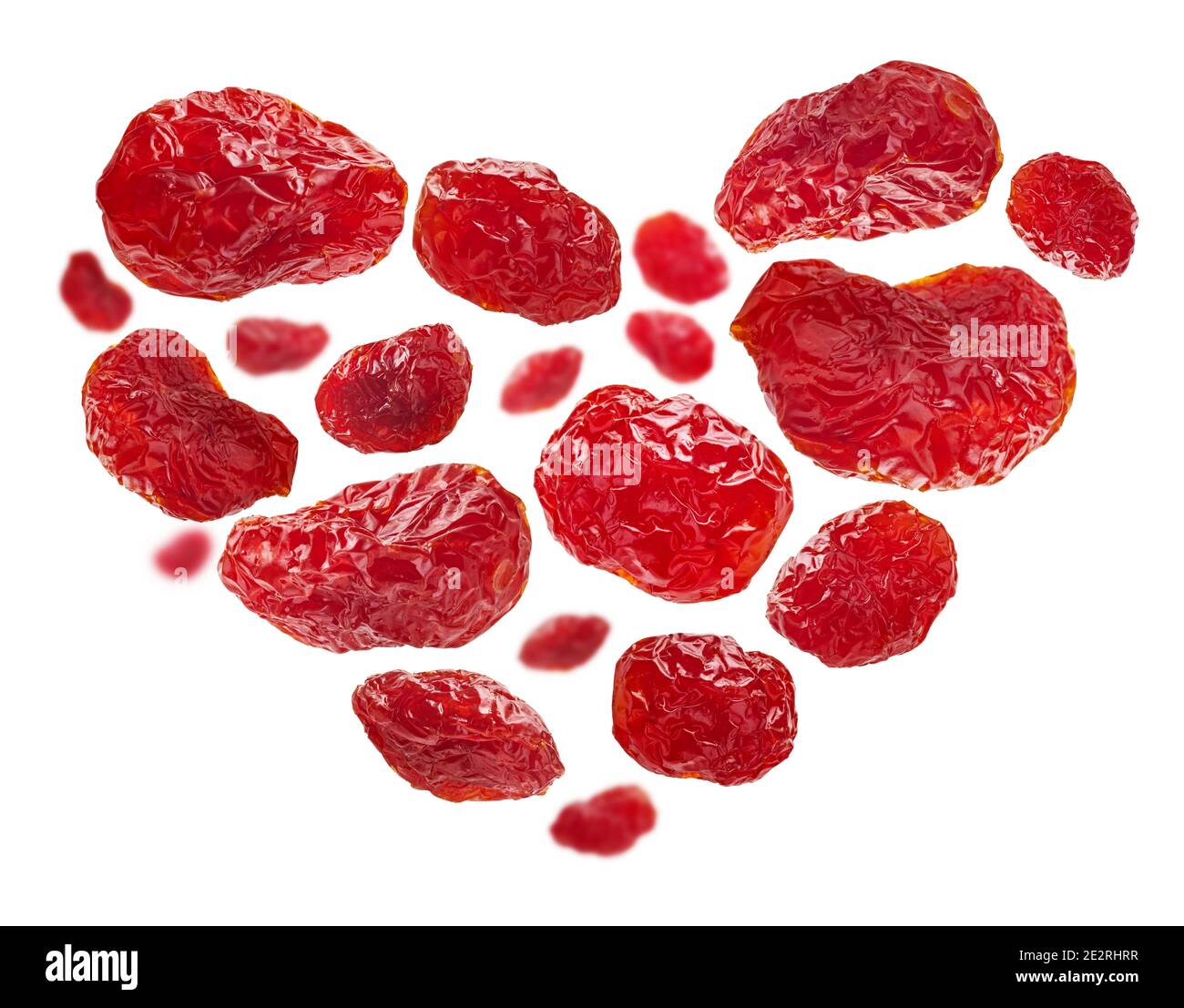 Dried dogwood in the shape of a heart on a white background Stock Photo