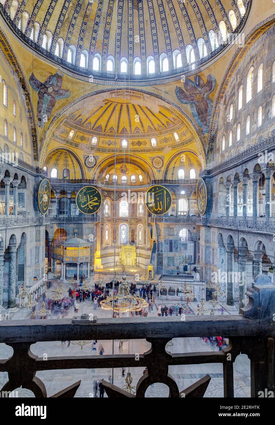 Hagia Sophia interior  in Istanbul, Turkey. Stock Photo