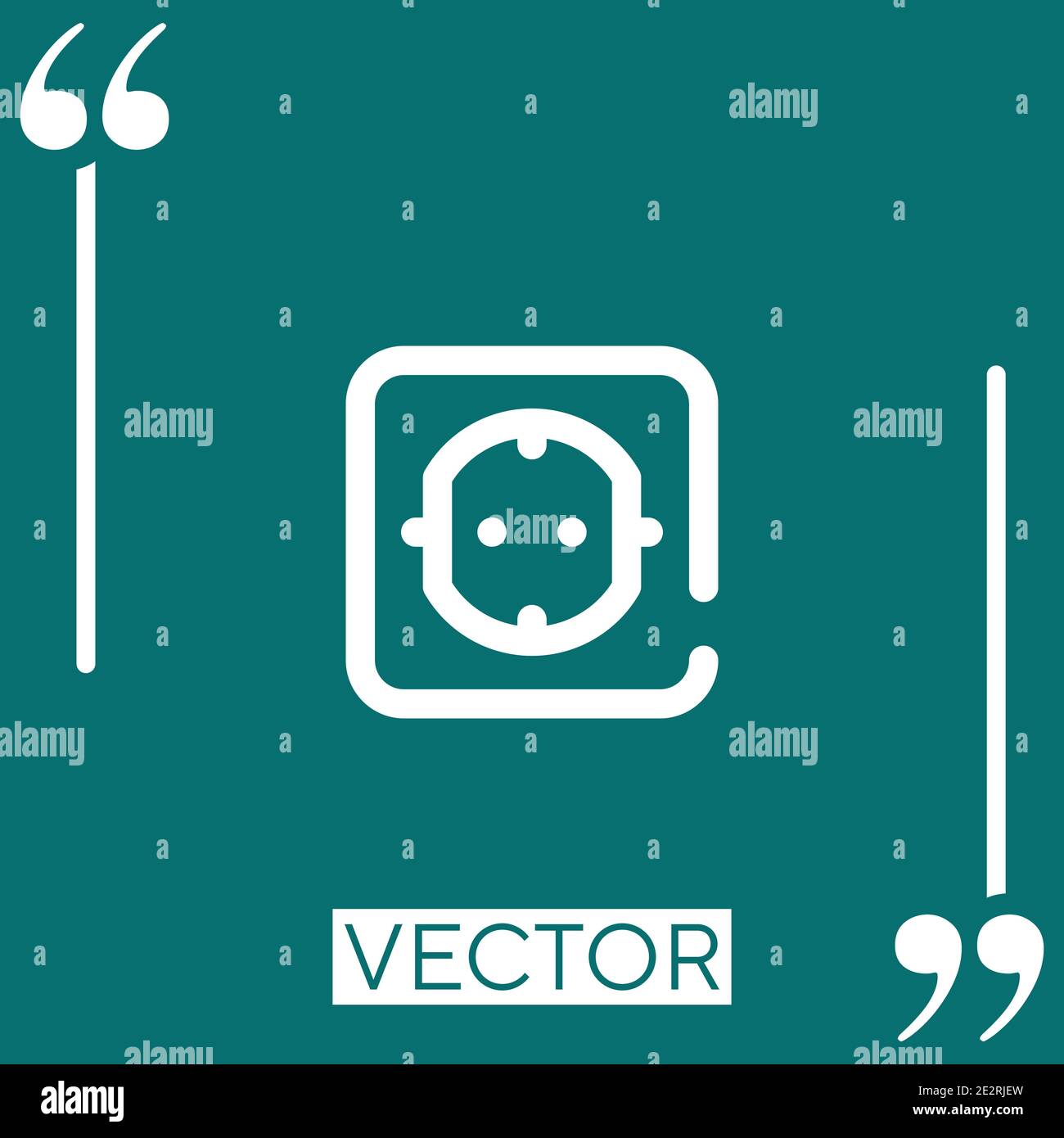 socket Linear icon. Editable stroke line Stock Vector