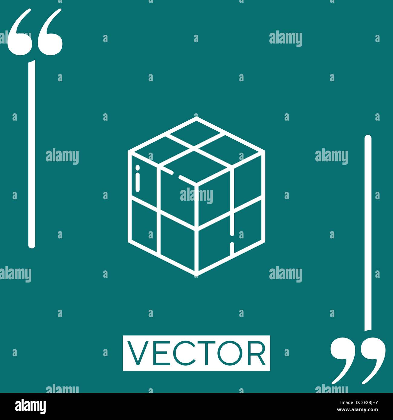 Rubik vector icon Linear icon. Editable stroked line Stock Vector