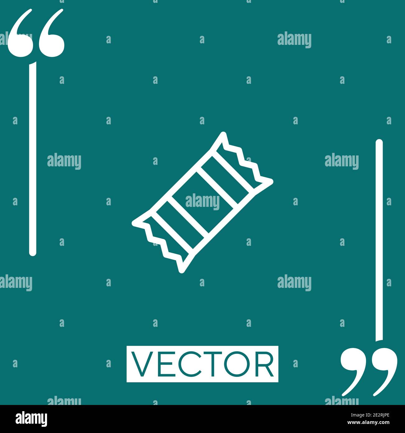 wrapped chocolate vector icon Linear icon. Editable stroke line Stock Vector