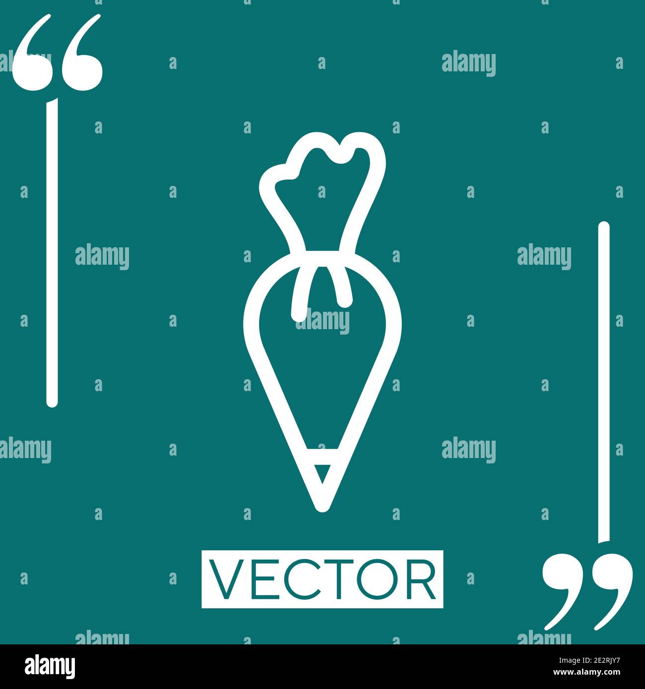 pastry bag vector icon Linear icon. Editable stroke line Stock Vector