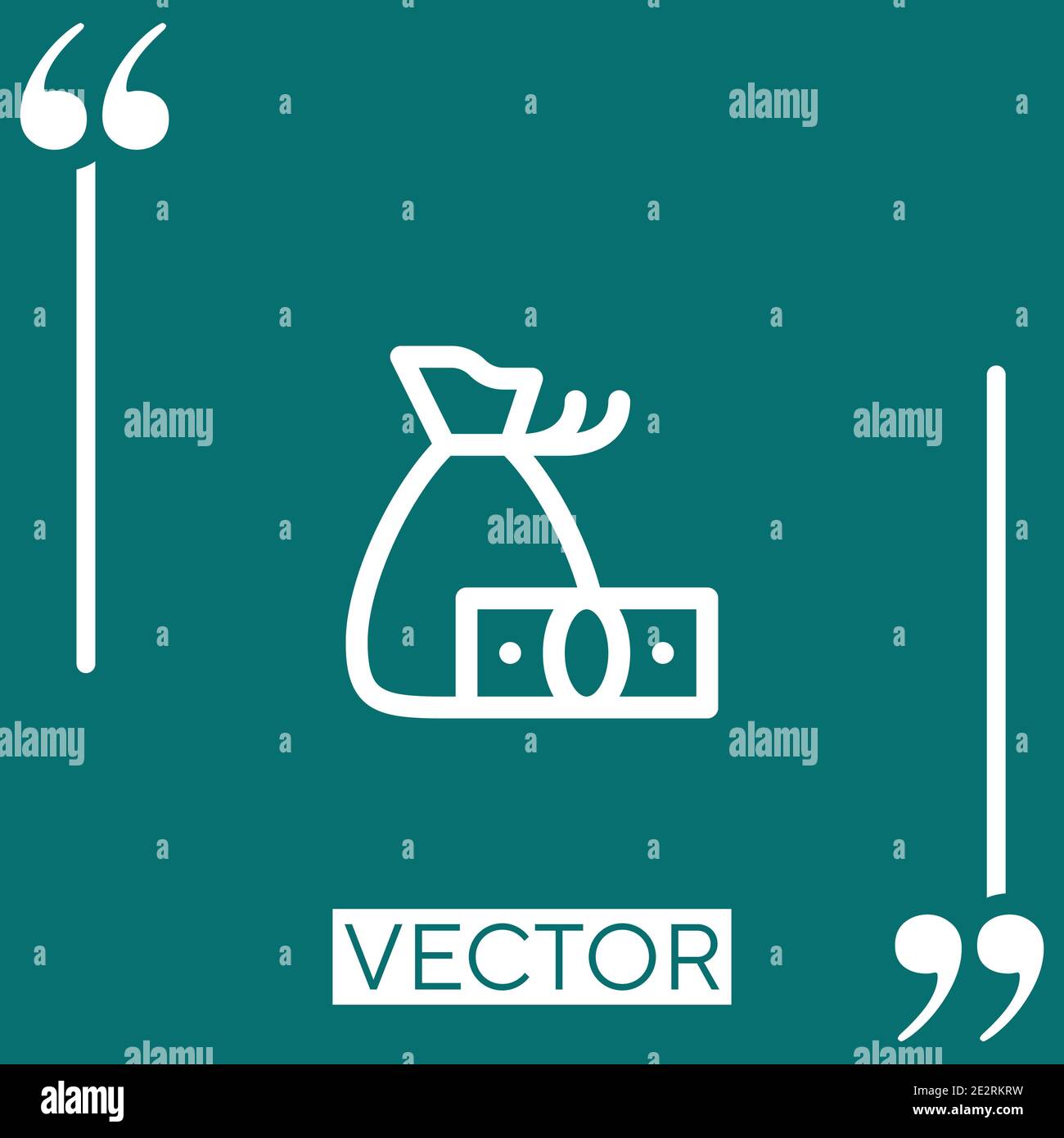 money bag vector icon Linear icon. Editable stroke line Stock Vector ...