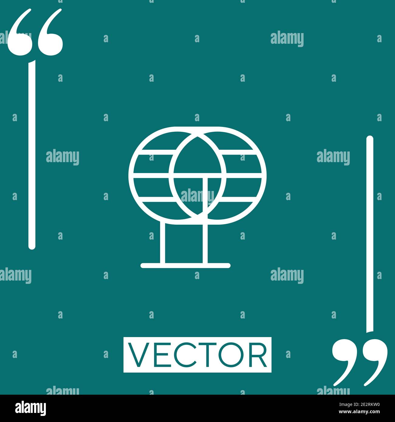 hamster wheel vector icon Linear icon. Editable stroke line Stock Vector