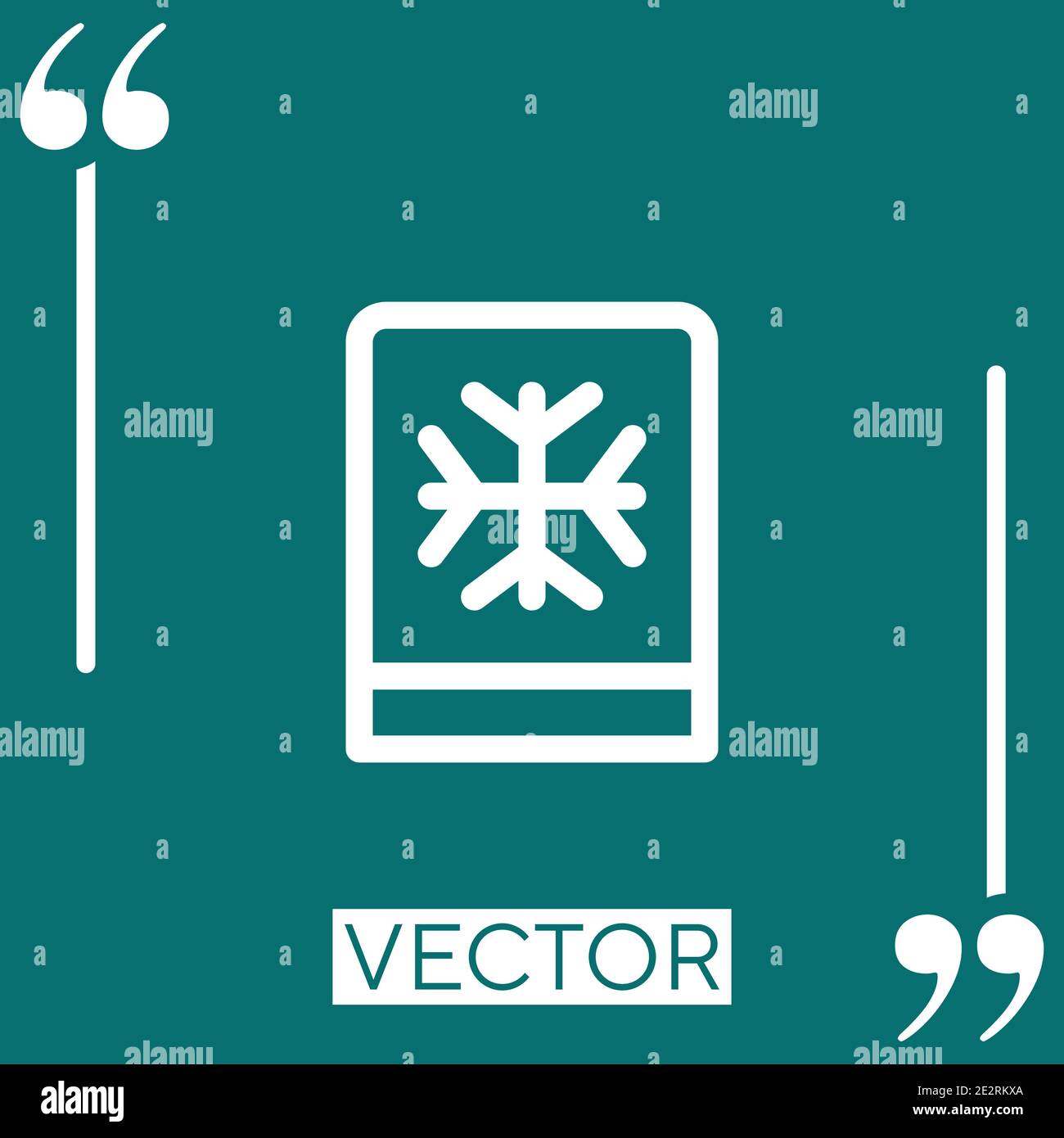freezer vector icon Linear icon. Editable stroke line Stock Vector