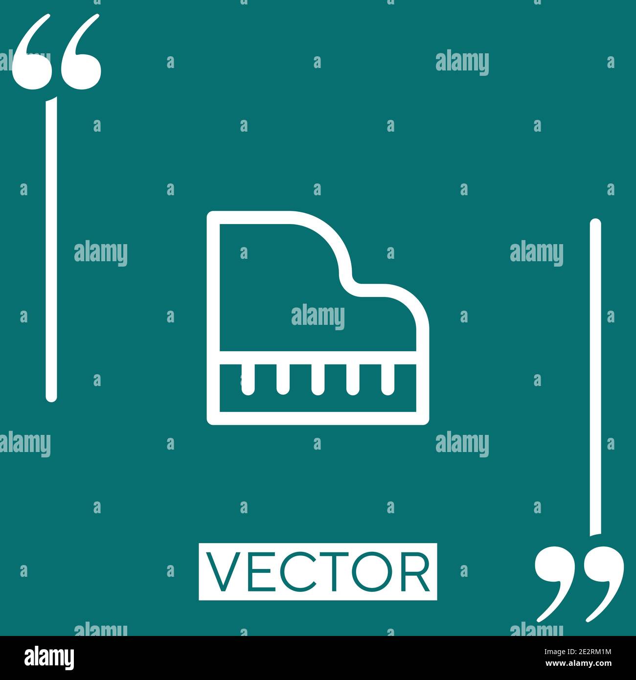piano vector icon Linear icon. Editable stroked line Stock Vector