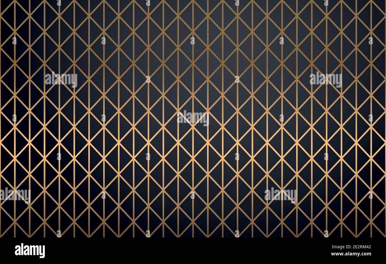 Abstract golden lines on a black background - Vector illustration Stock ...