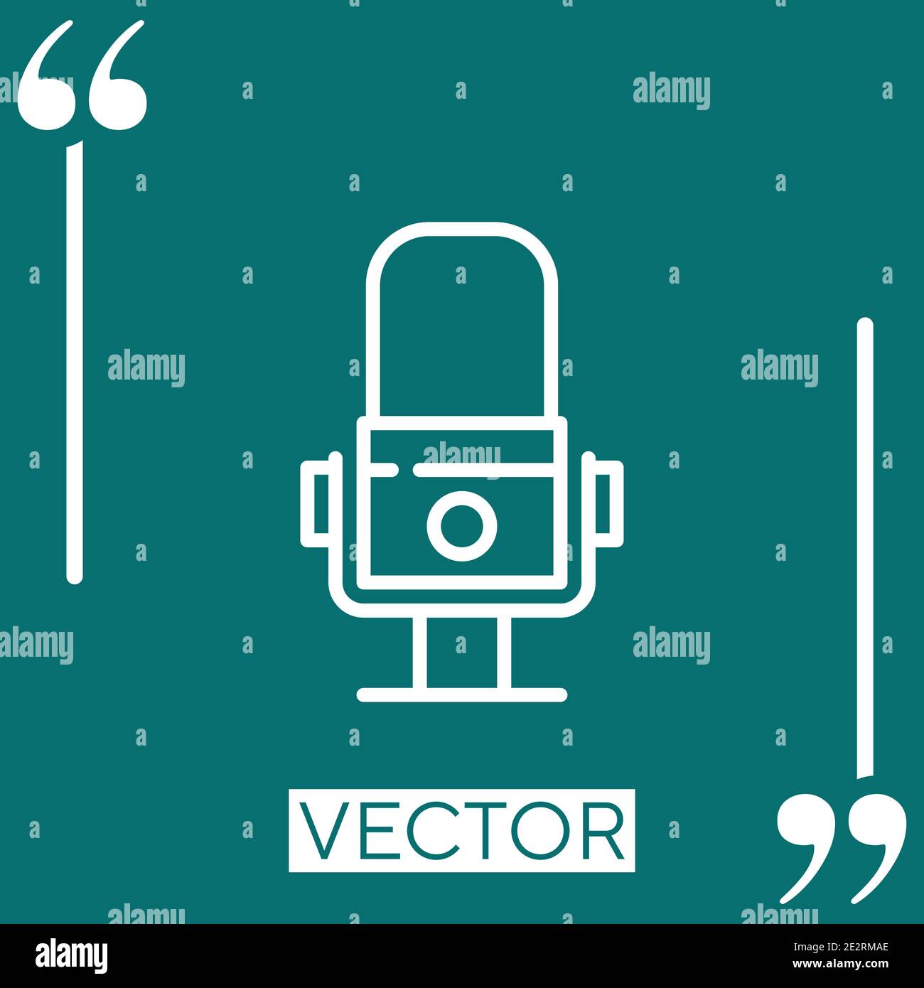 microphone Linear icon. Editable stroke line Stock Vector Image & Art ...