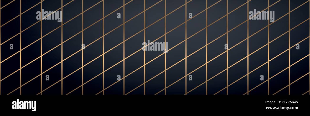 Abstract golden lines on a black background - Vector illustration Stock ...