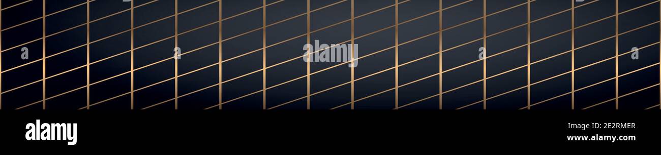 Abstract golden lines on a black background - Vector illustration Stock ...
