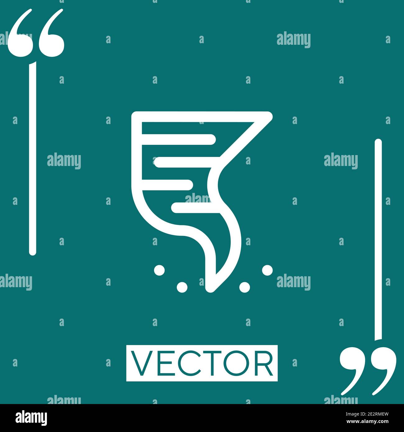 tornado vector icon Linear icon. Editable stroke line Stock Vector