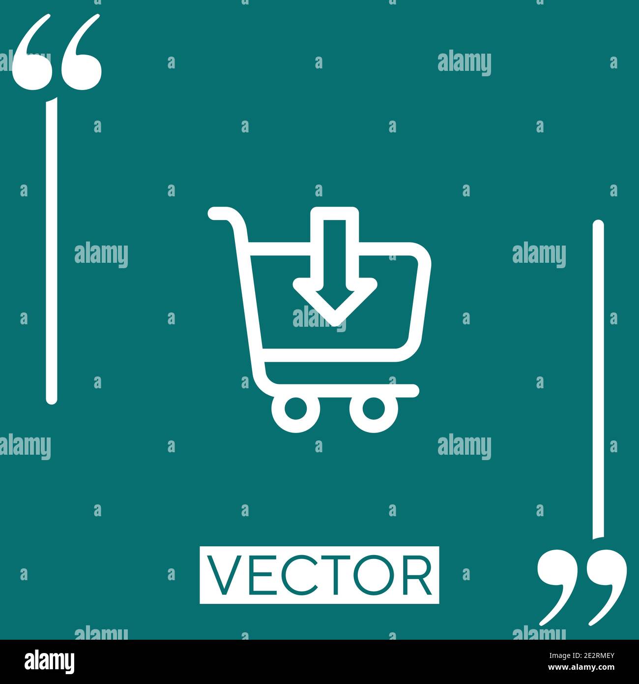 add to cart vector icon Linear icon. Editable stroked line Stock Vector
