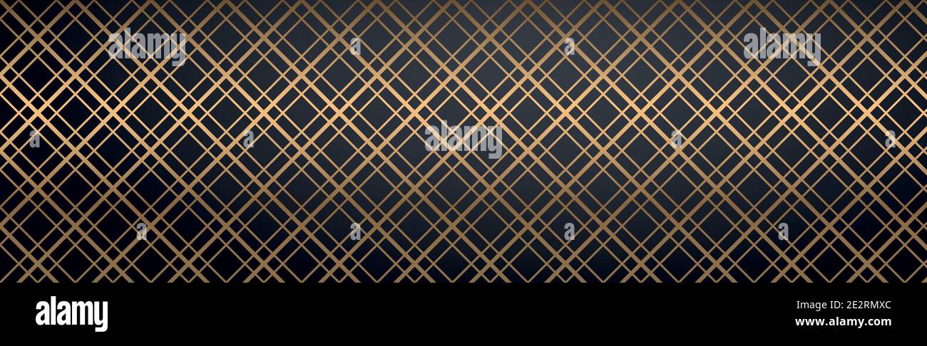 Abstract golden lines on a black background - Vector illustration Stock ...