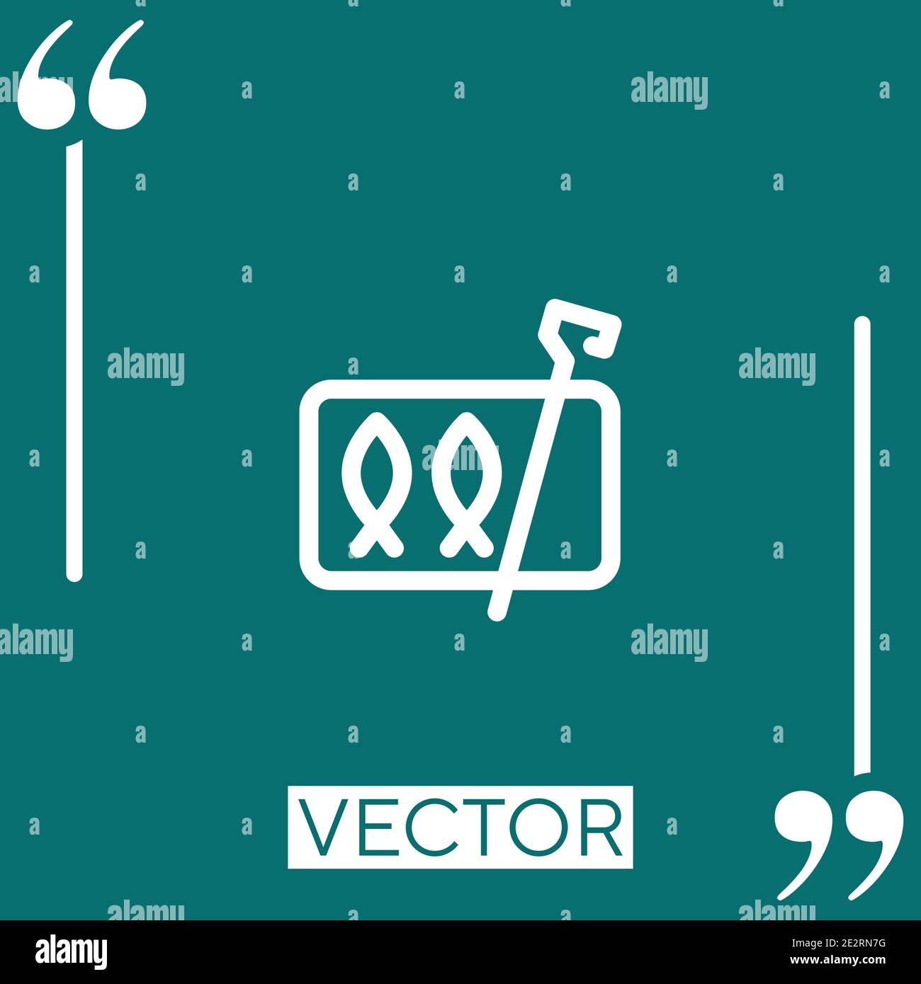 sardines vector icon Linear icon. Editable stroked line Stock Vector