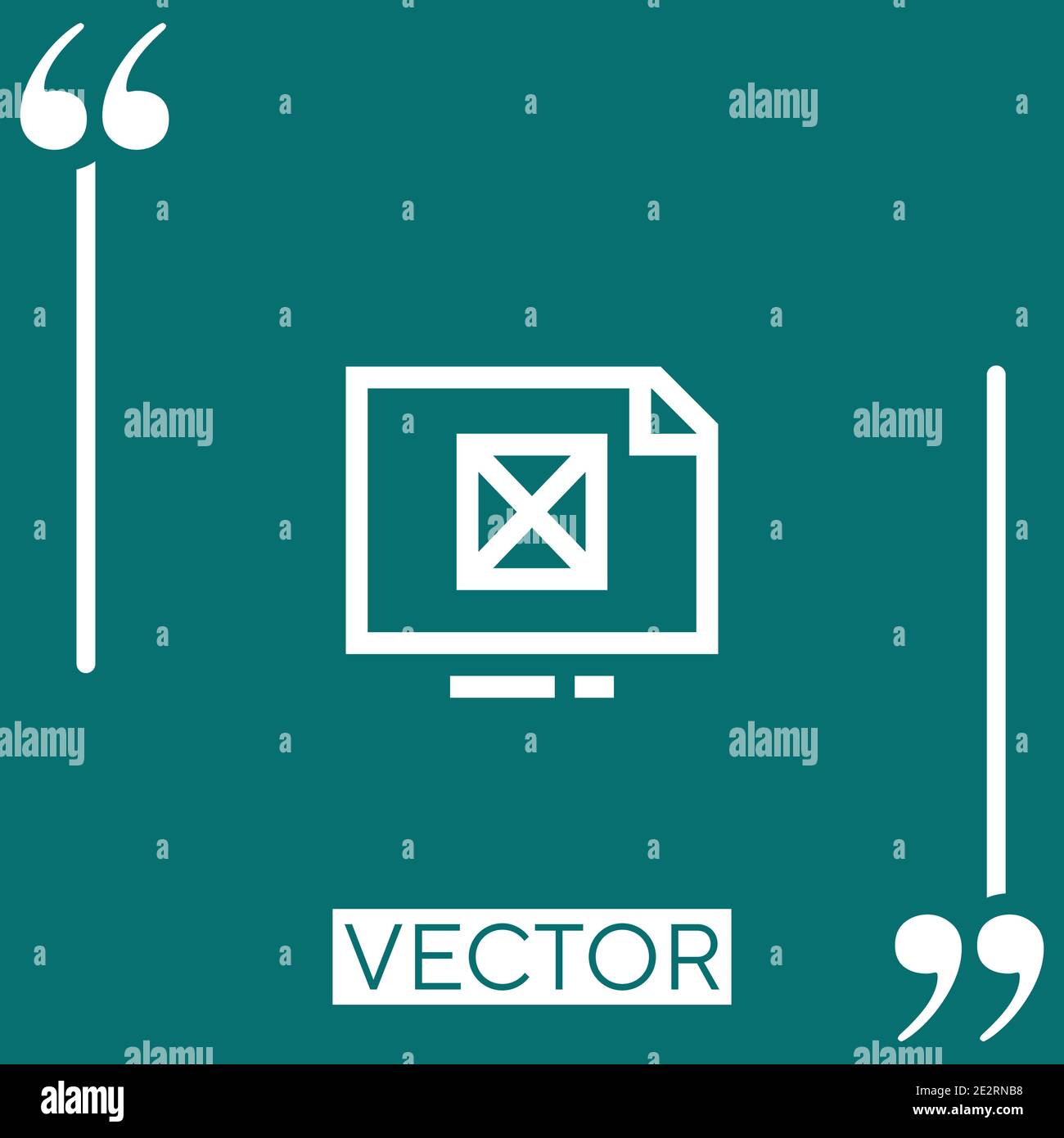 file vector icon Linear icon. Editable stroke line Stock Vector Image ...